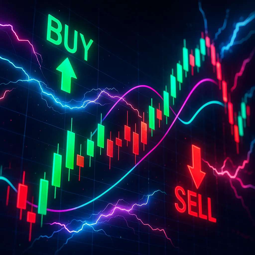 インジケーターが表示されたFXのチャート画面